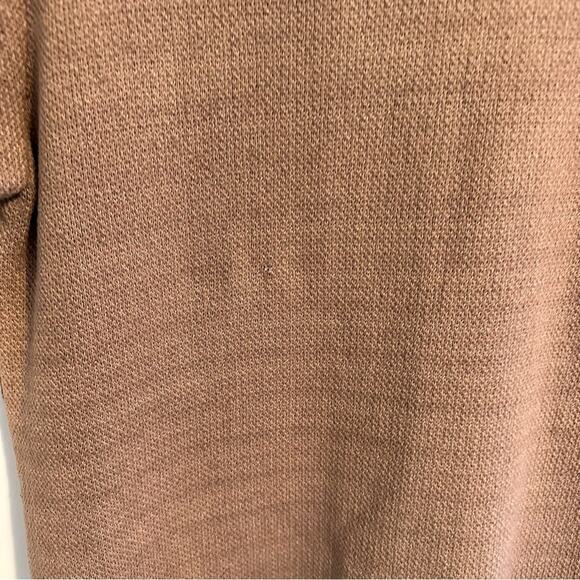 Anthropologie Conditions Apply Tan Mixed Media Quilted Satin Knit Tee/Top Small - Picture 5 of 14